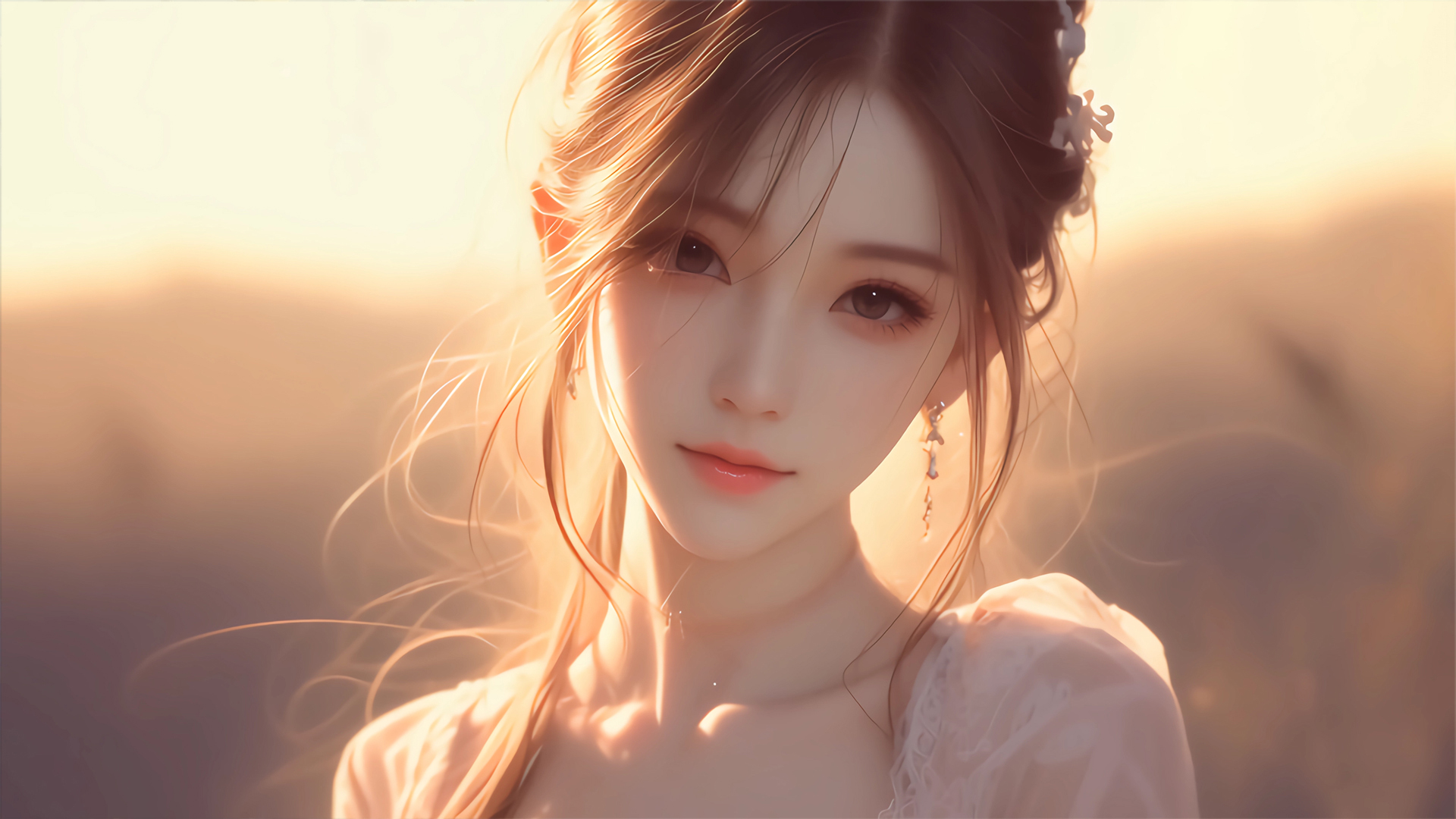 治愈系美女动漫高清壁纸，免费下载
