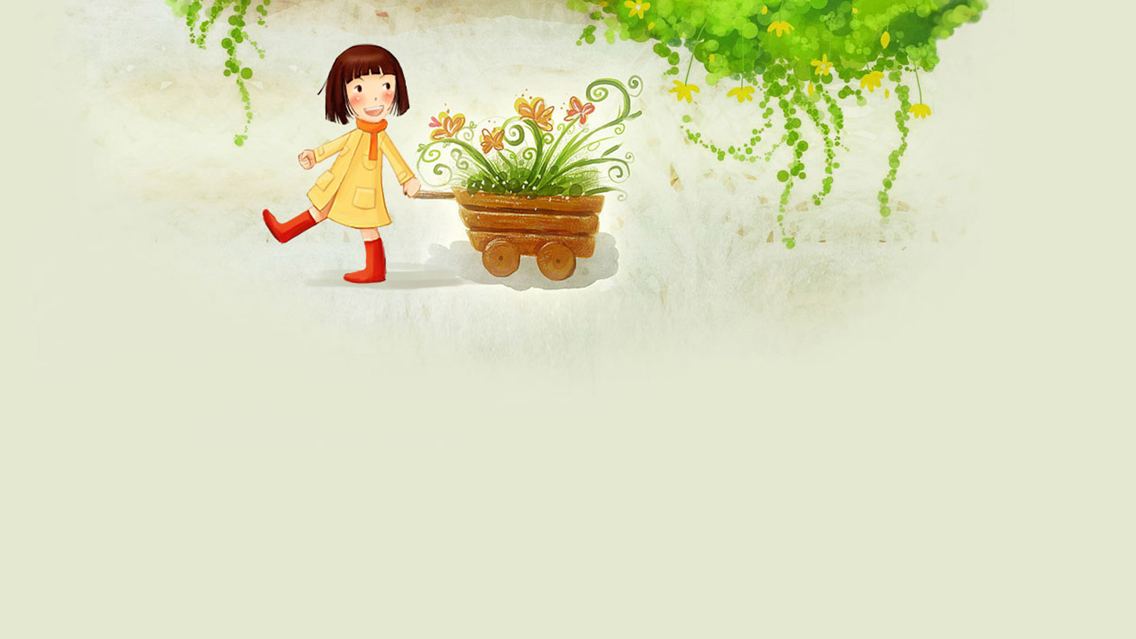 可爱卡通小女生壁纸，精选免费电脑壁纸，一键下载！