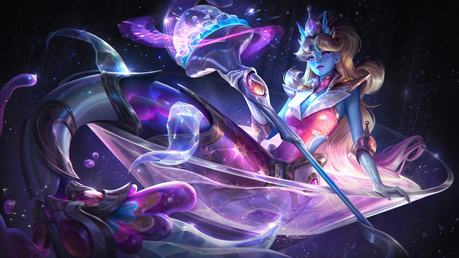 LOL 英雄联盟 唤潮鲛姬 太空律动 娜美 2K 电脑 高清 壁纸