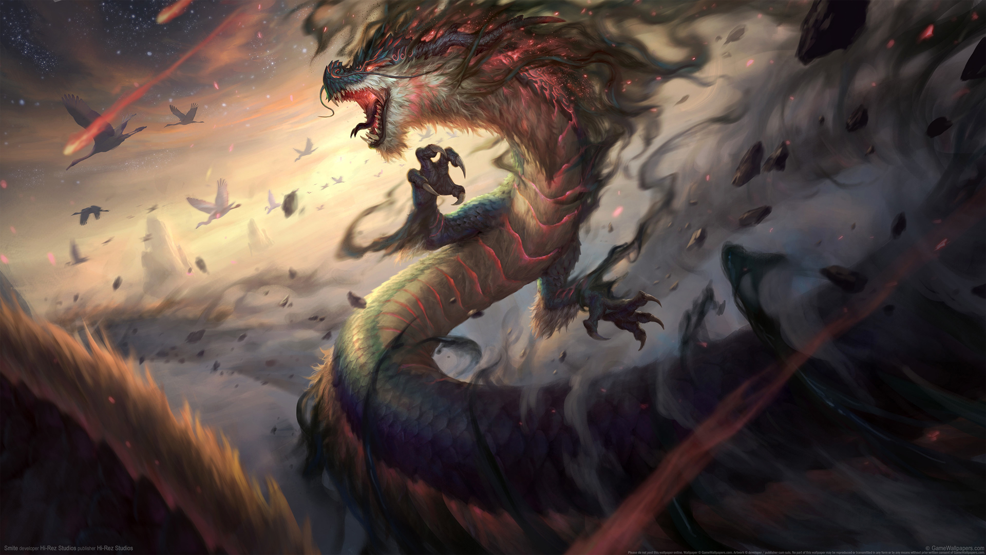 龙战《Smite神之浩劫》2K高清游戏壁纸，免费电脑壁纸下载