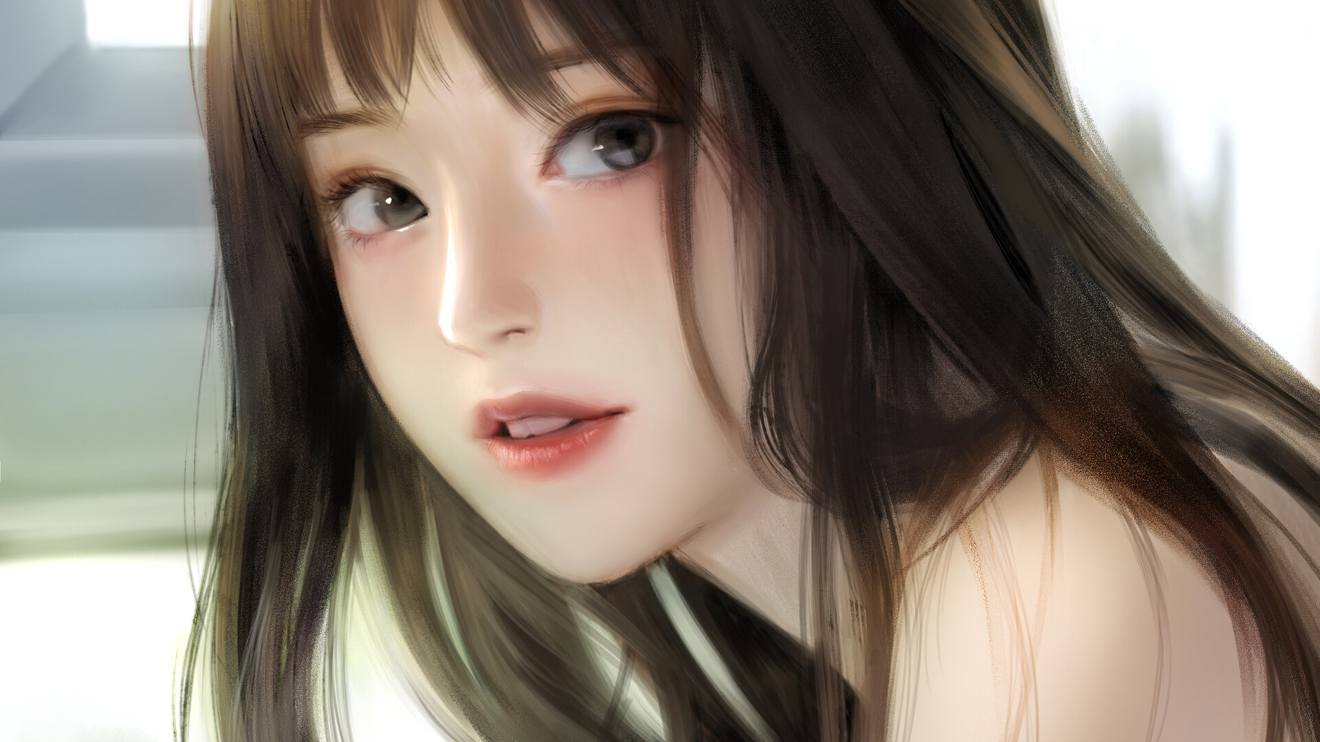 3D绘画长发唯美动漫女生壁纸，免费高清电脑壁纸下载