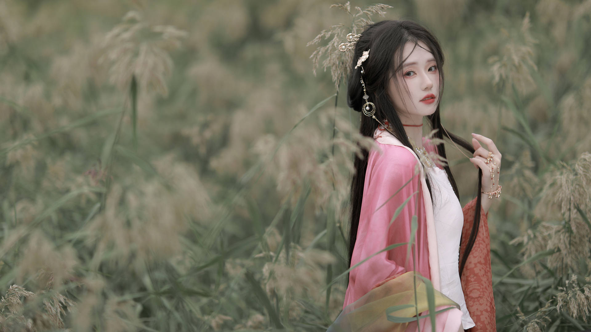 古风美女摄影，唯美高清户外壁纸，免费电脑壁纸下载