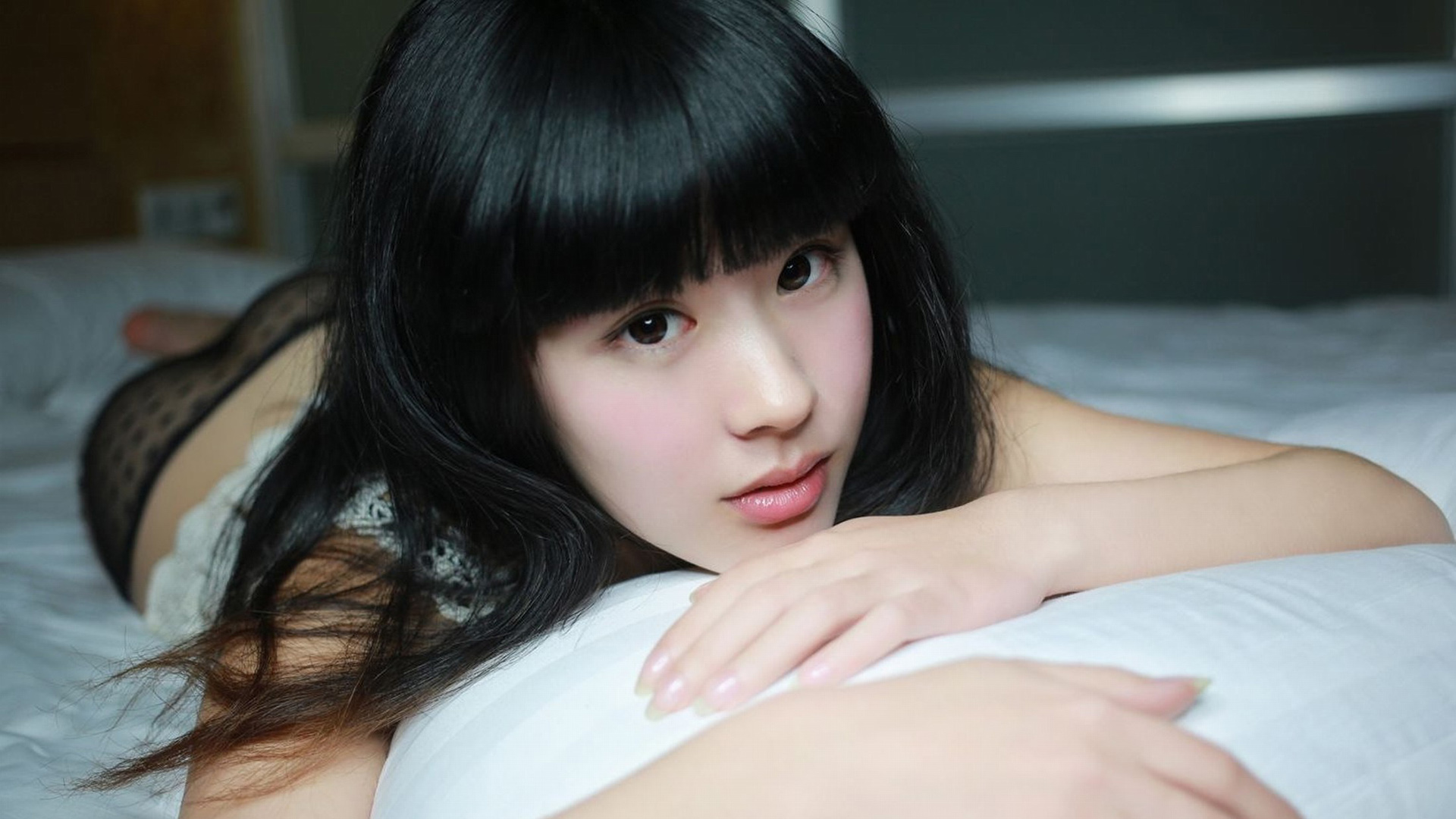 刘雪妮，清纯可爱美女，家居写真，刘雪妮桌面壁纸