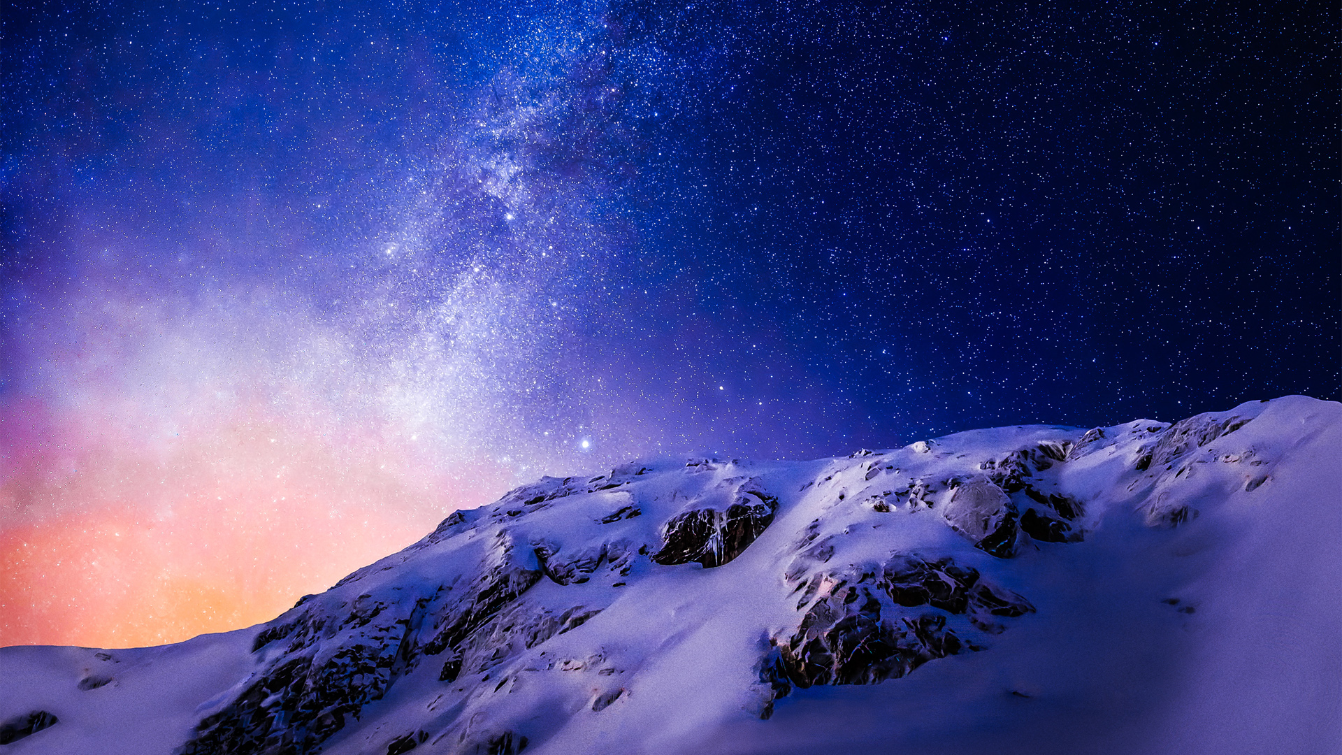 雪山夜色，璀璨星空2K高清风景壁纸，免费下载装点你的电脑桌面