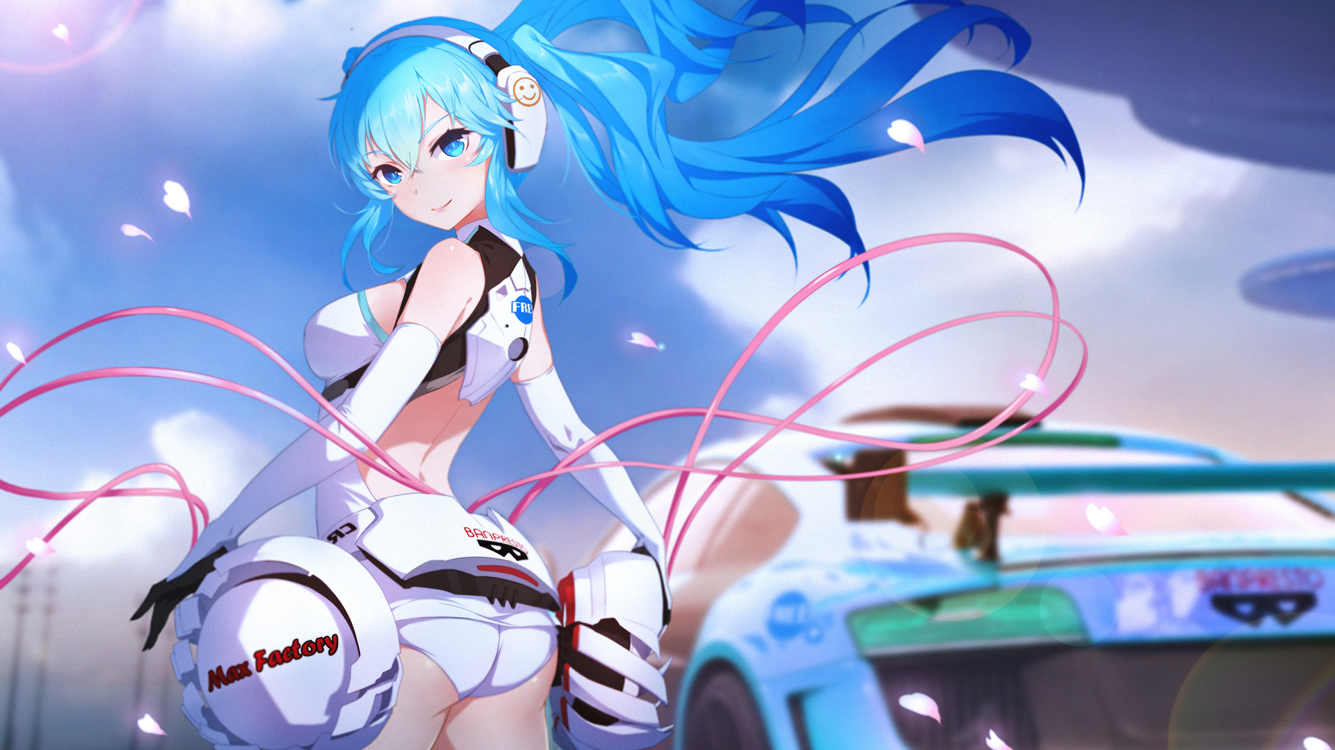 赛车初音动漫壁纸，精选免费桌面背景，一键下载美化电脑！
