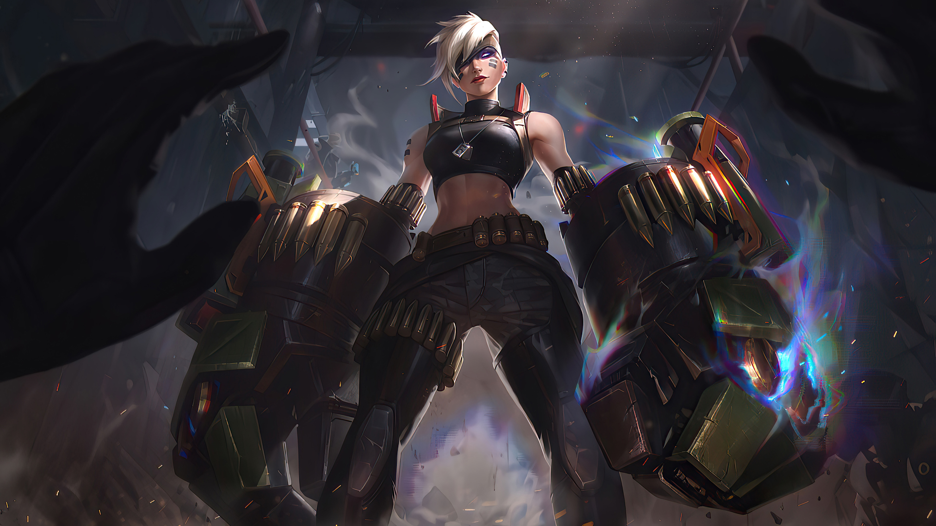英雄联盟lol皮城执法官 灵能特工 蔚高清壁纸