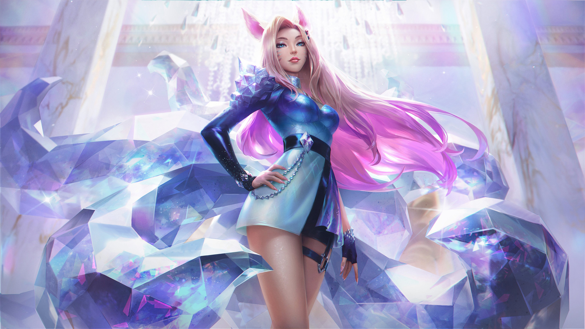 LOL英雄联盟，九尾妖狐KDA ALL OUT阿狸，精选高清壁纸，免费电脑壁纸下载