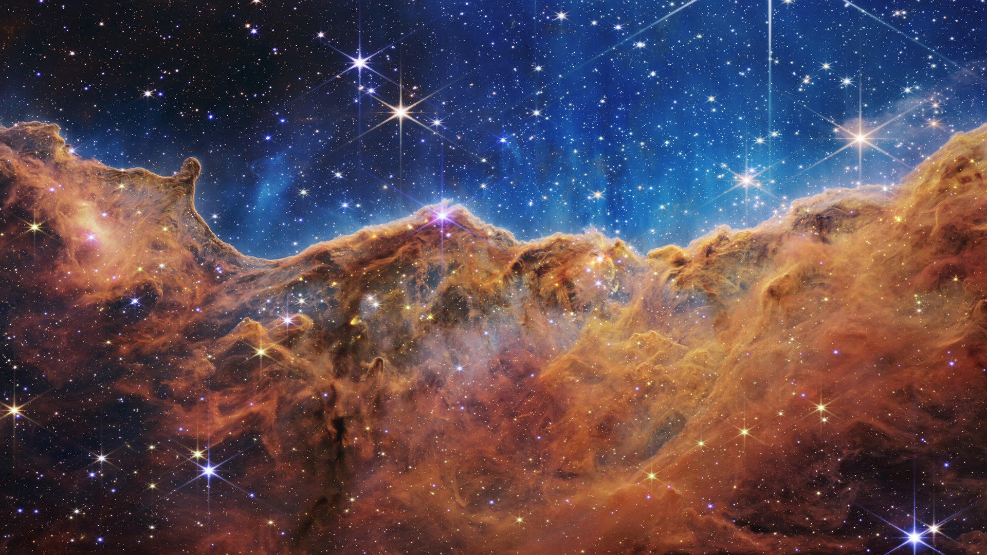 船底座星云绝美风景，免费高清电脑壁纸下载