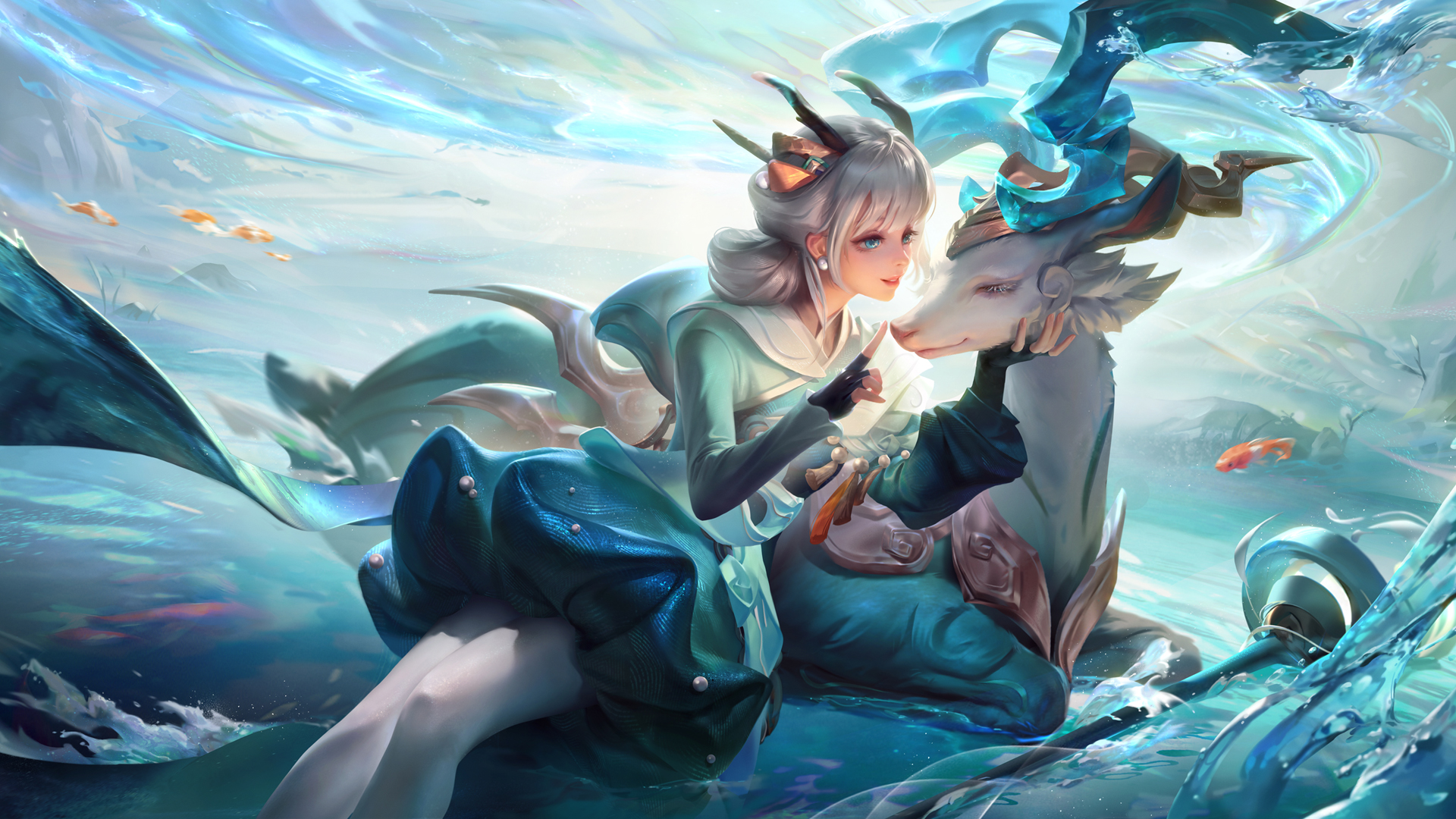瑶·山海幻境，王者荣耀高清碧波行壁纸，免费电脑壁纸下载