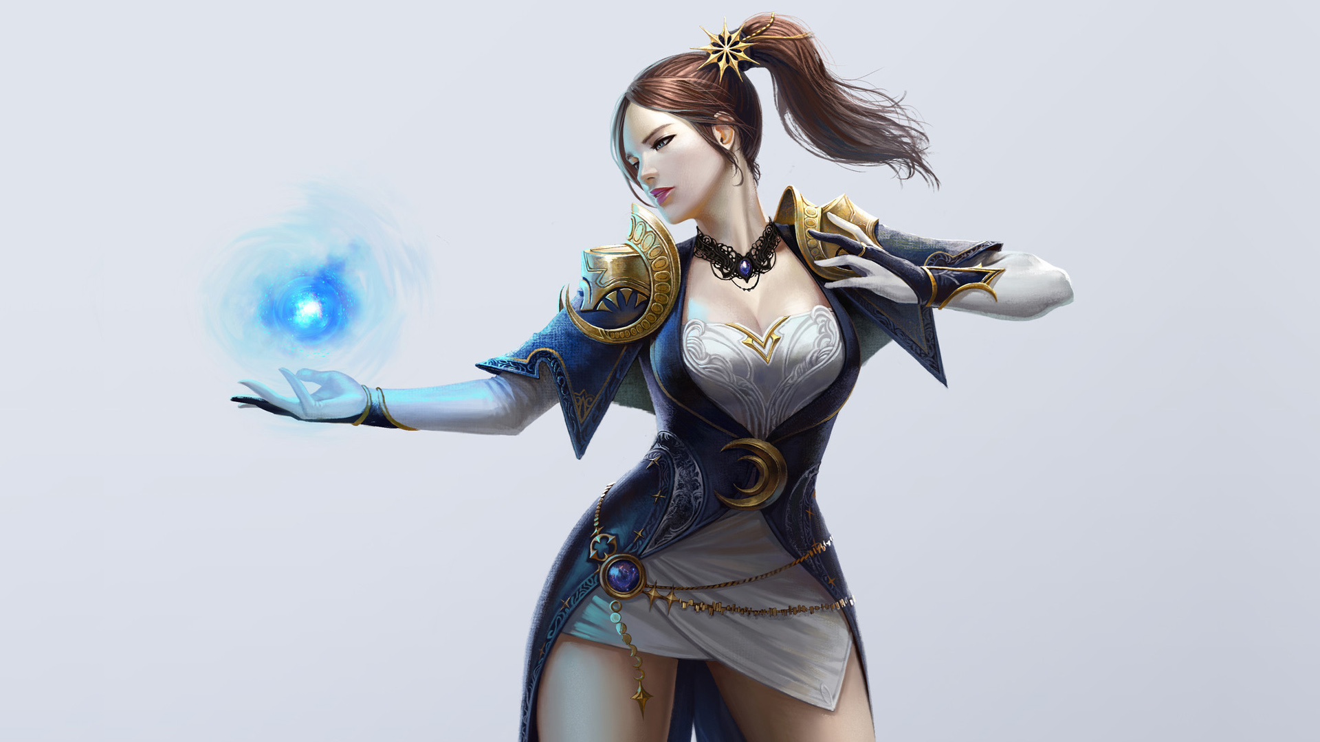 游戏女神魔法球，绝美桌面壁纸免费下载，电脑专属美化利器！