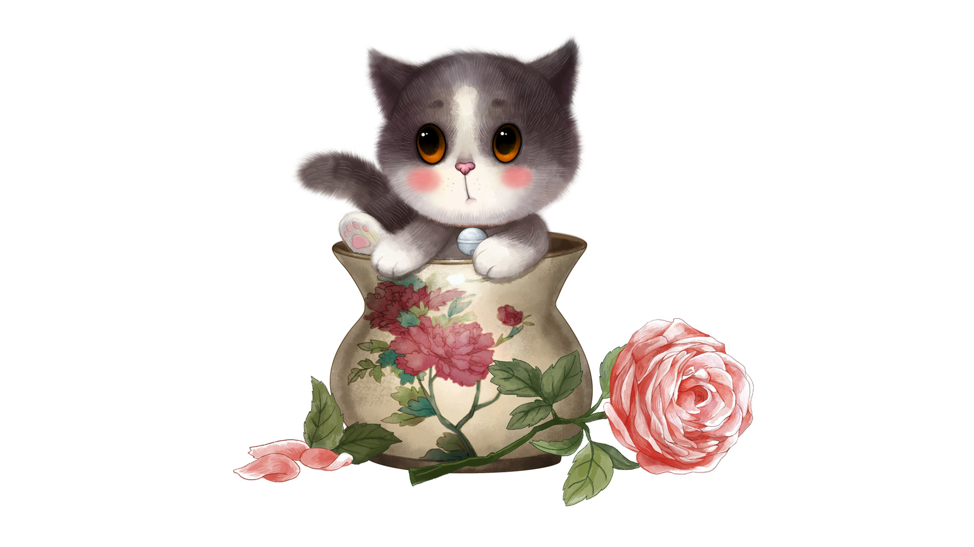 花瓶喵 花瓶猫桌面壁纸