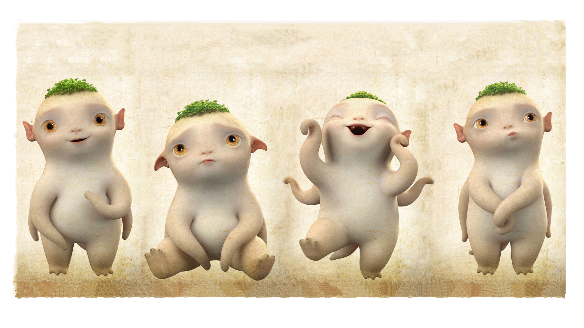 捉妖记，萌妖胡巴治愈系壁纸，开心难过都萌翻，免费下载萌趣桌面背景！