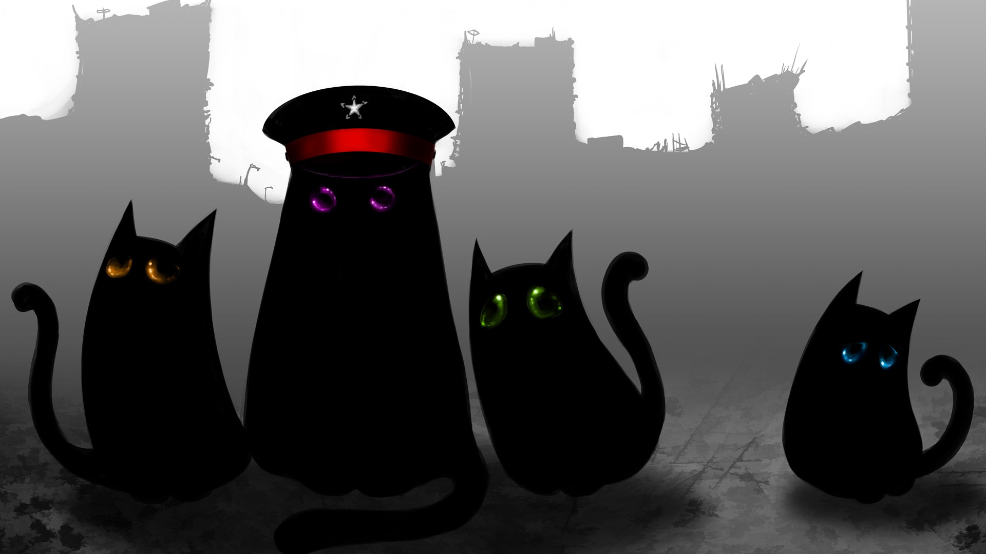 浪漫幻想启示，可爱猫猫壁纸，免费高清电脑壁纸下载