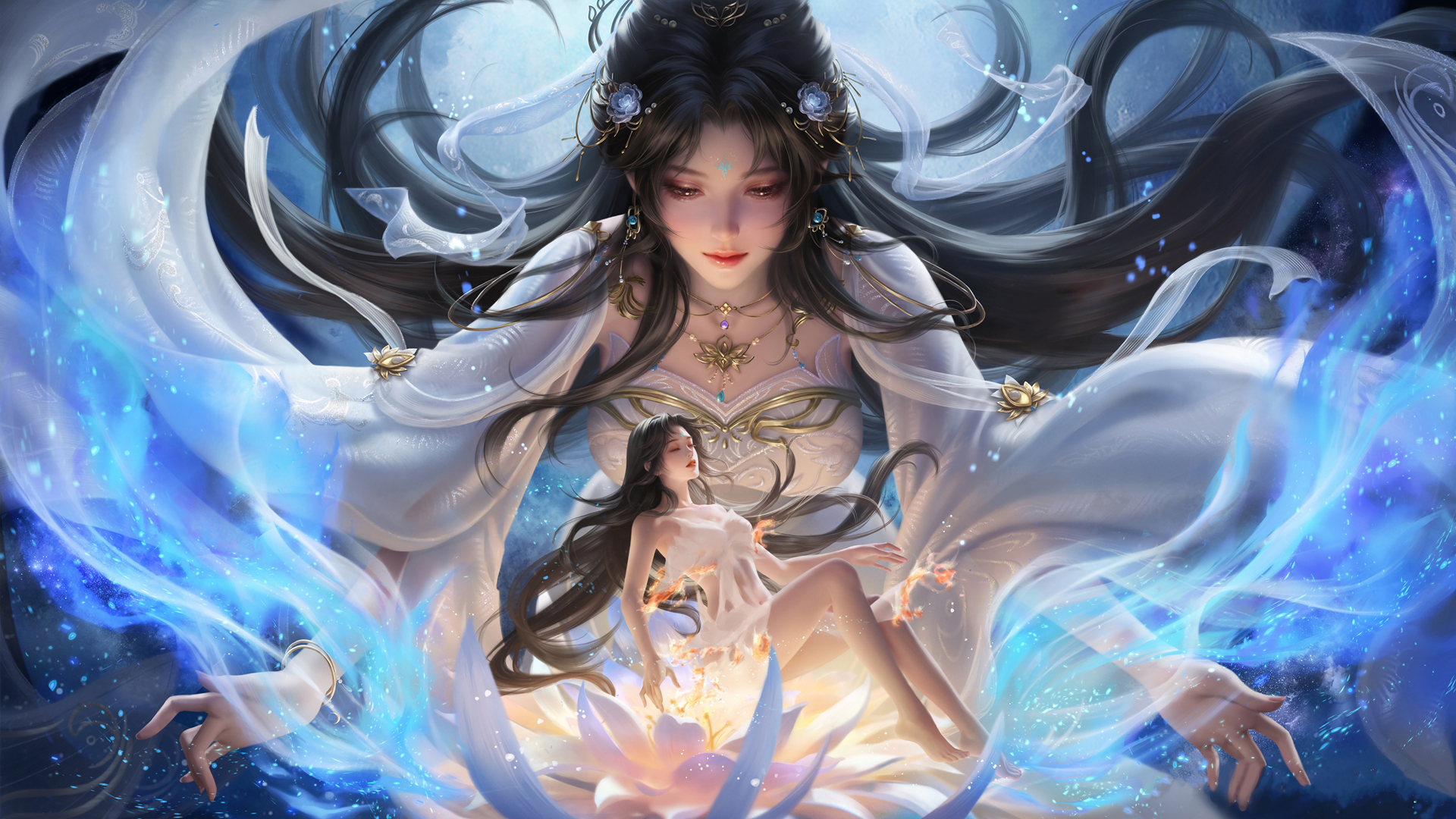 完美世界清漪同人美女，高清动漫壁纸，免费电脑桌面背景下载