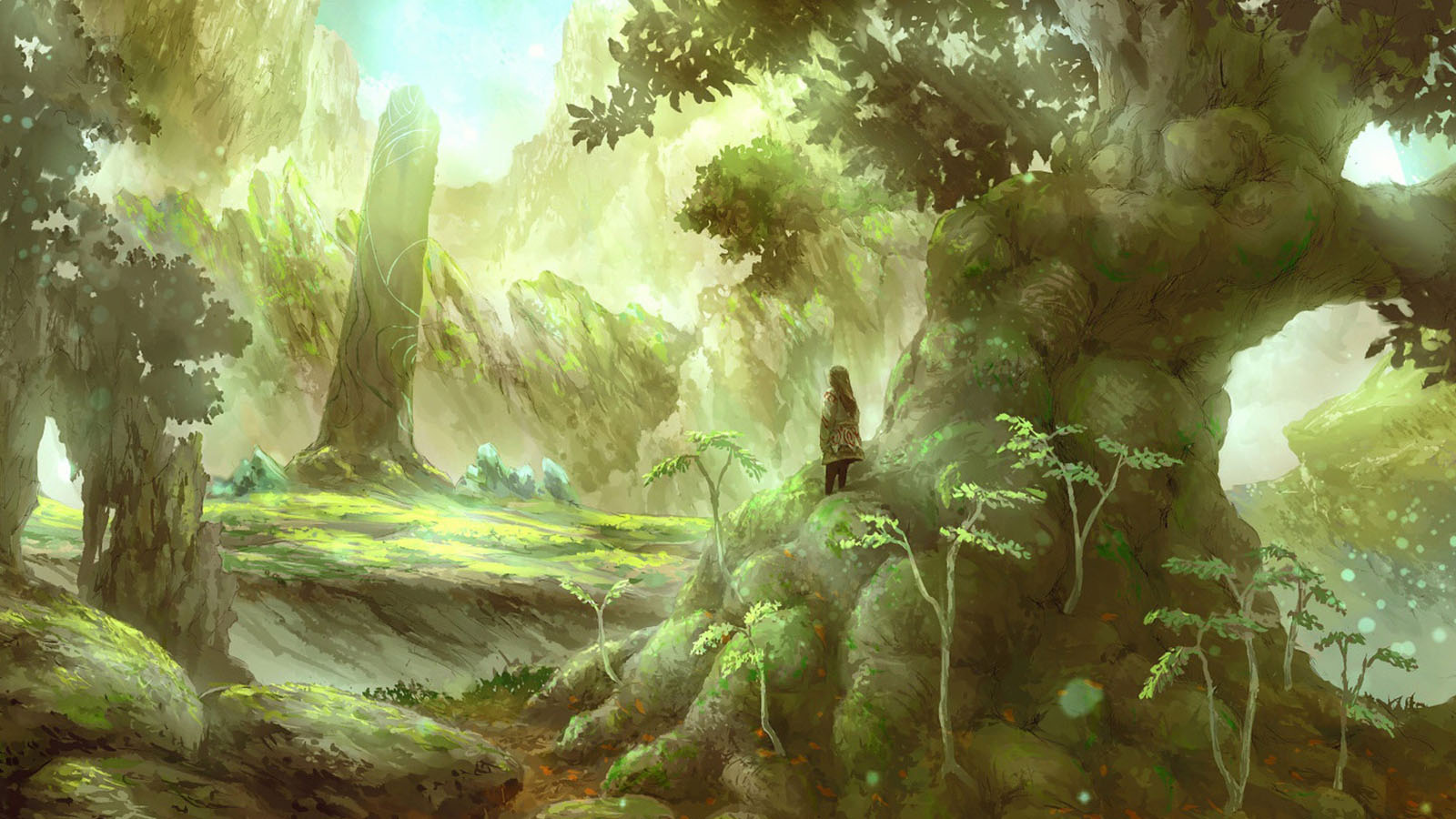 森林公主动漫桌面背景，精选免费电脑壁纸下载