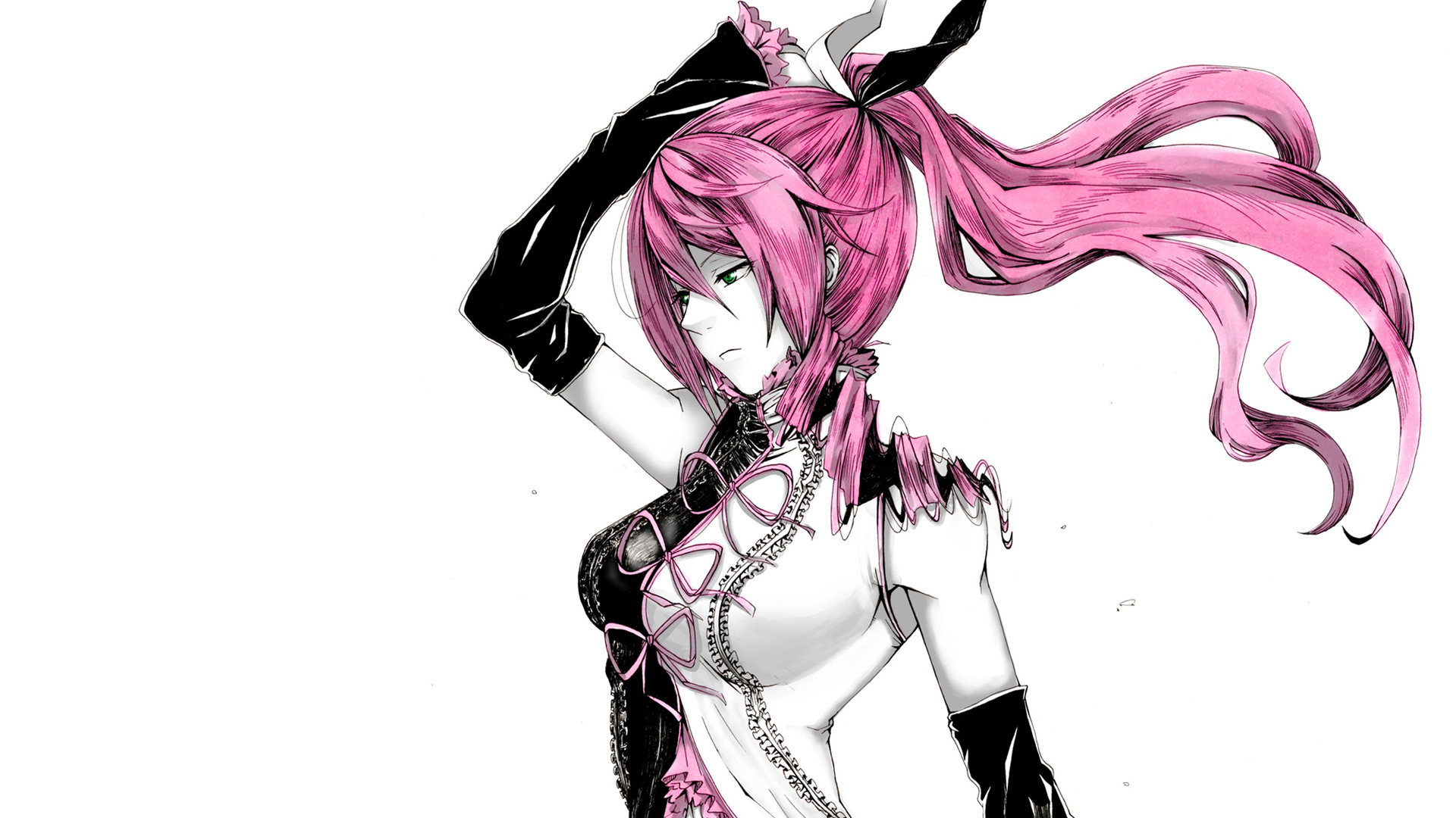 VOCALOID魔法少女粉色发型动漫女神壁纸，免费高清电脑壁纸下载