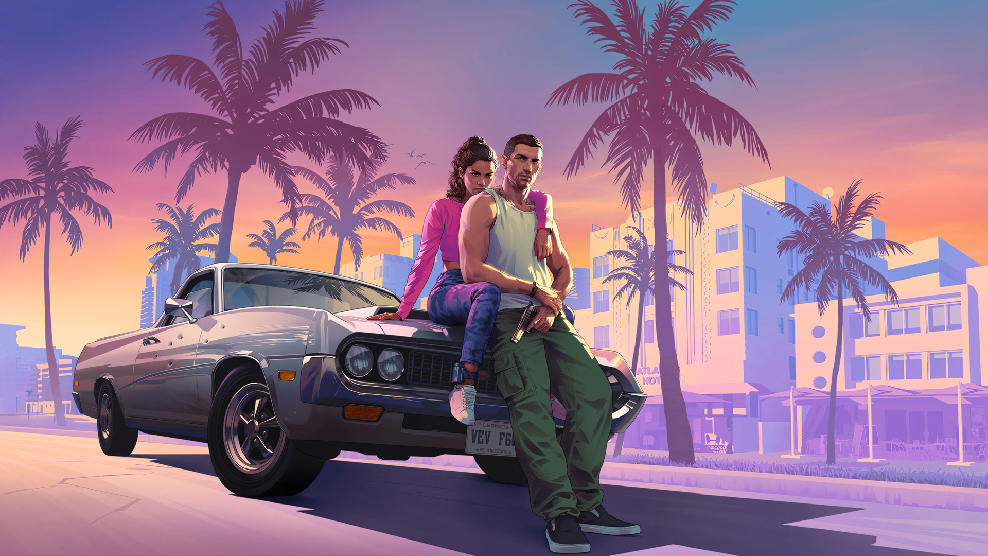 《GTA6》无Logo高清电脑壁纸，免费下载！