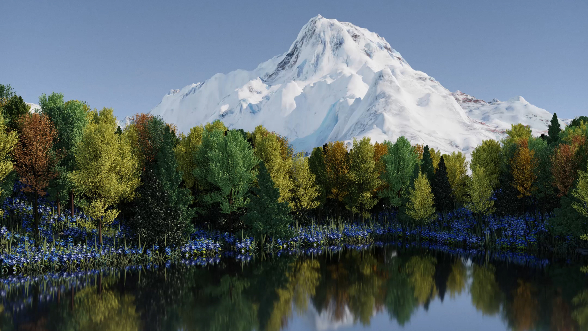 荣耀Magic V2，绝美雪山湖水风景壁纸，免费电脑壁纸高清下载