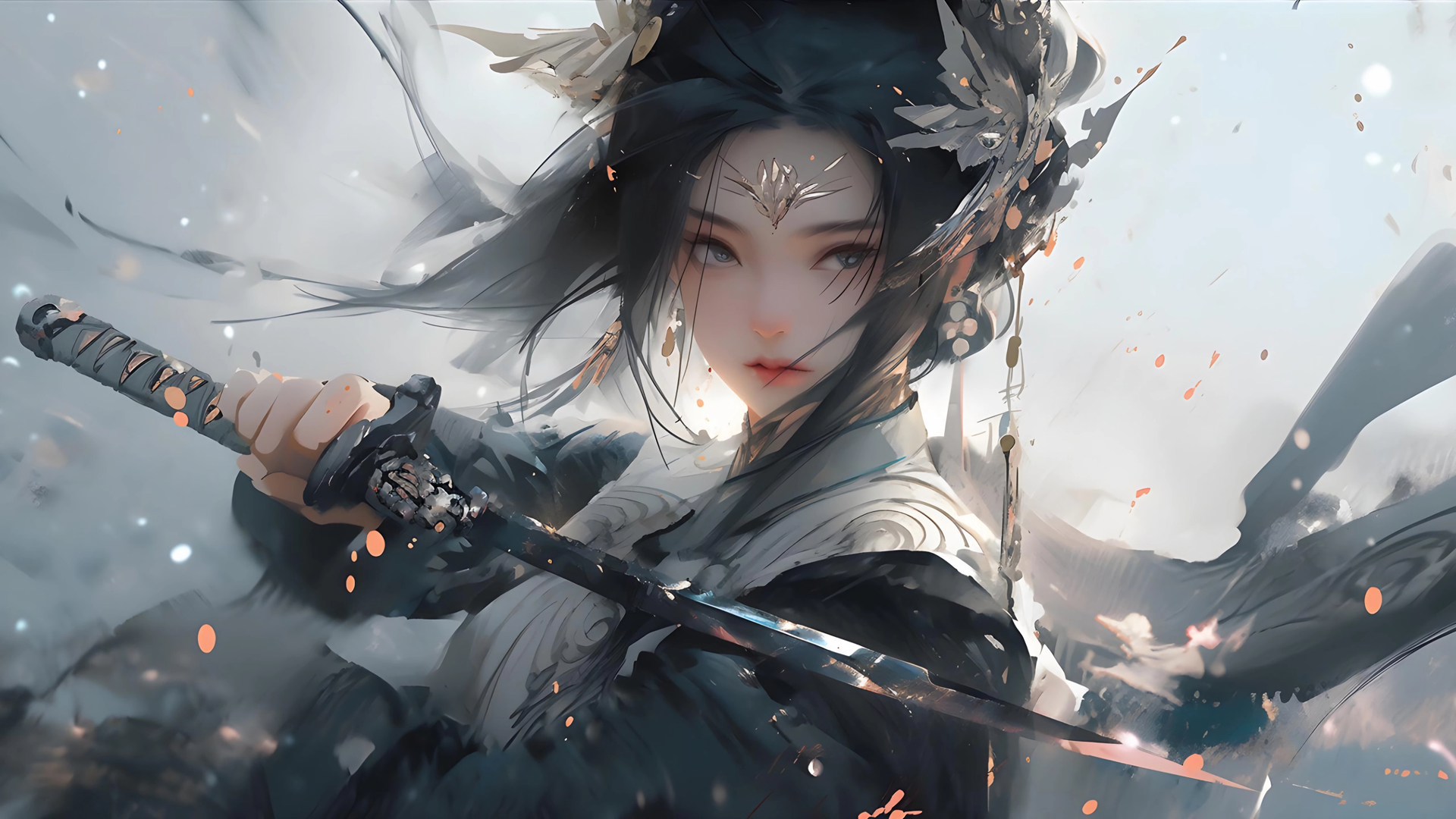 古风武侠美女壁纸，免费高清动漫电脑壁纸下载