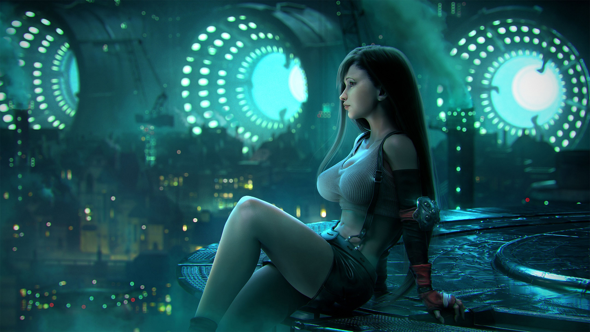 最终幻想游戏长发美女电脑壁纸