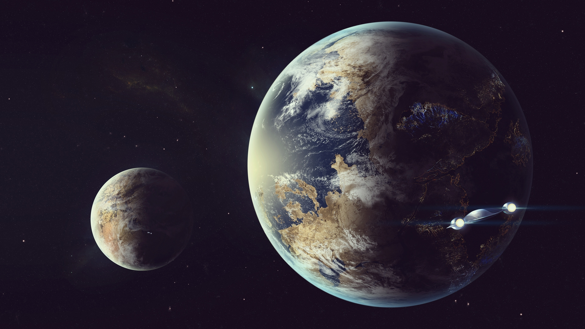 探索宇宙之美，免费下载地球、月球、行星与宇宙飞船高清电脑壁纸
