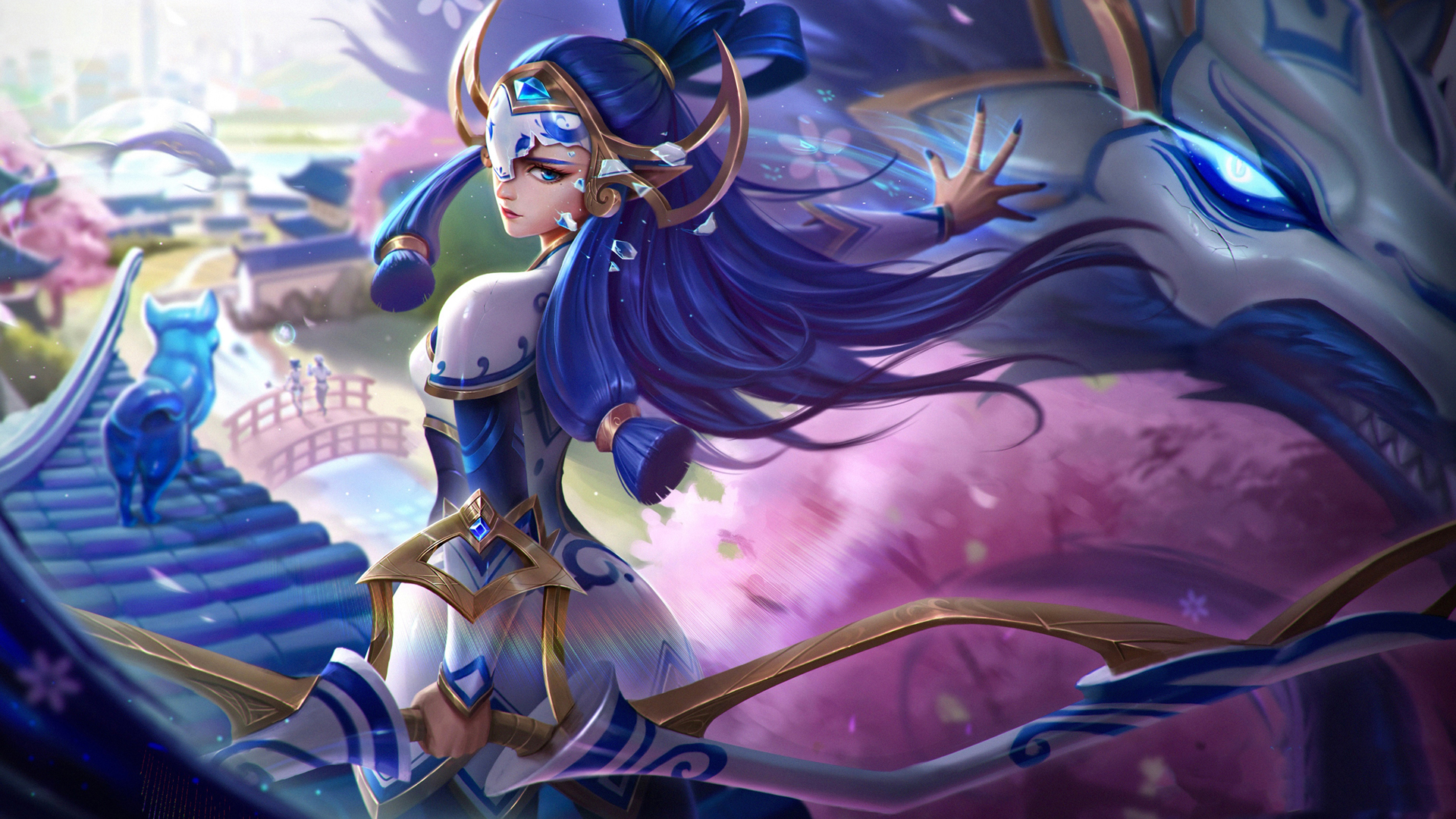 LOL英雄联盟，青花瓷千珏主题，高清游戏壁纸免费下载（电脑版）