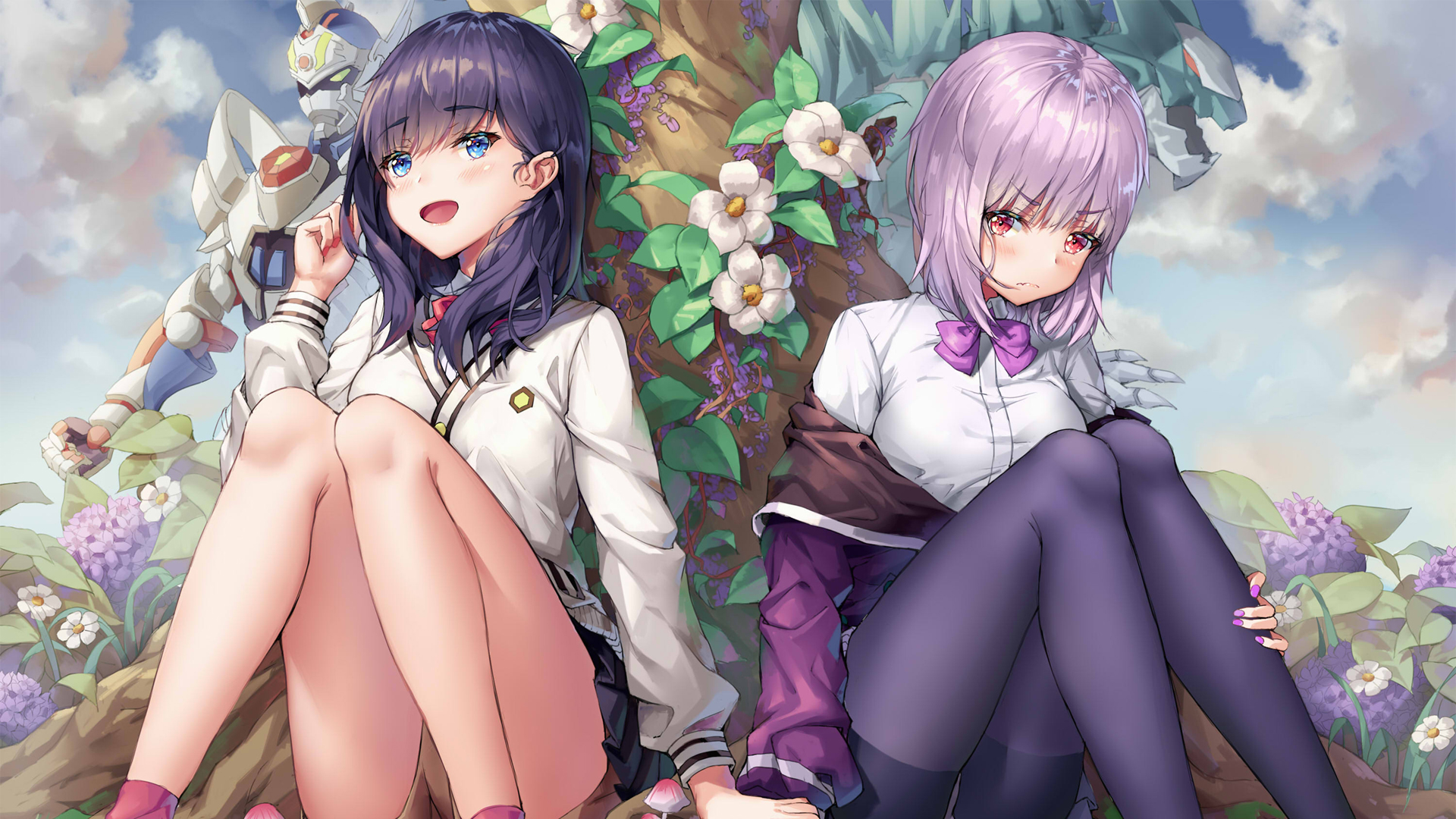 百合花 制服 姐妹 宝多六花壁纸