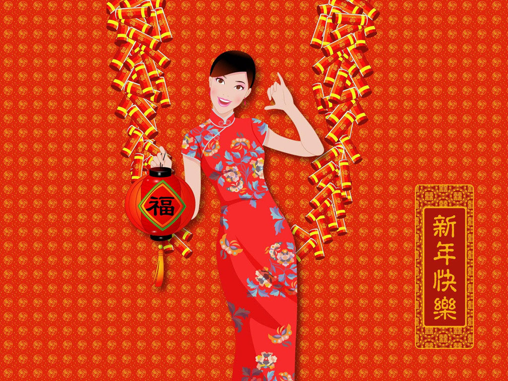 2011新年美女壁纸，节日免费电脑壁纸精选下载