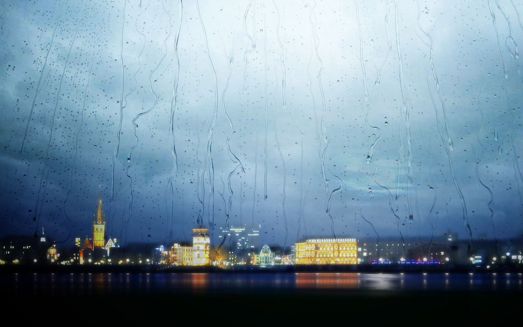 雨夜美景桌面壁纸，免费高清下载，装点你的电脑桌面