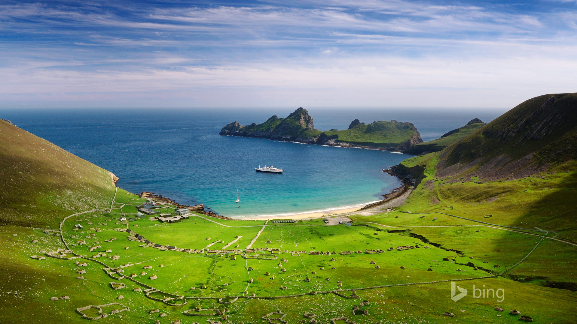 村海湾，海岛菊，苏格兰，美丽的大海风景，天空，桌面壁纸