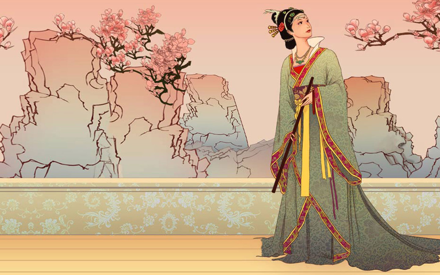 中国古典美女唯美桌面壁纸，免费下载高清电脑壁纸