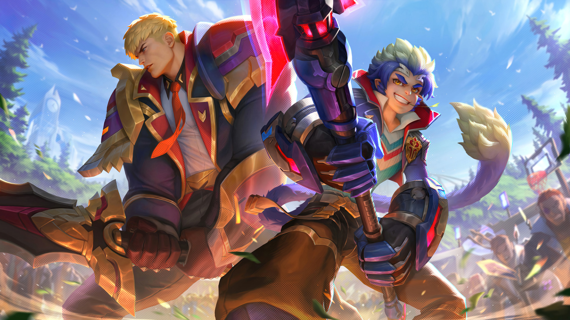 英雄联盟lol战斗学院 德玛西亚之力 盖伦 齐天大圣 孙悟空壁纸