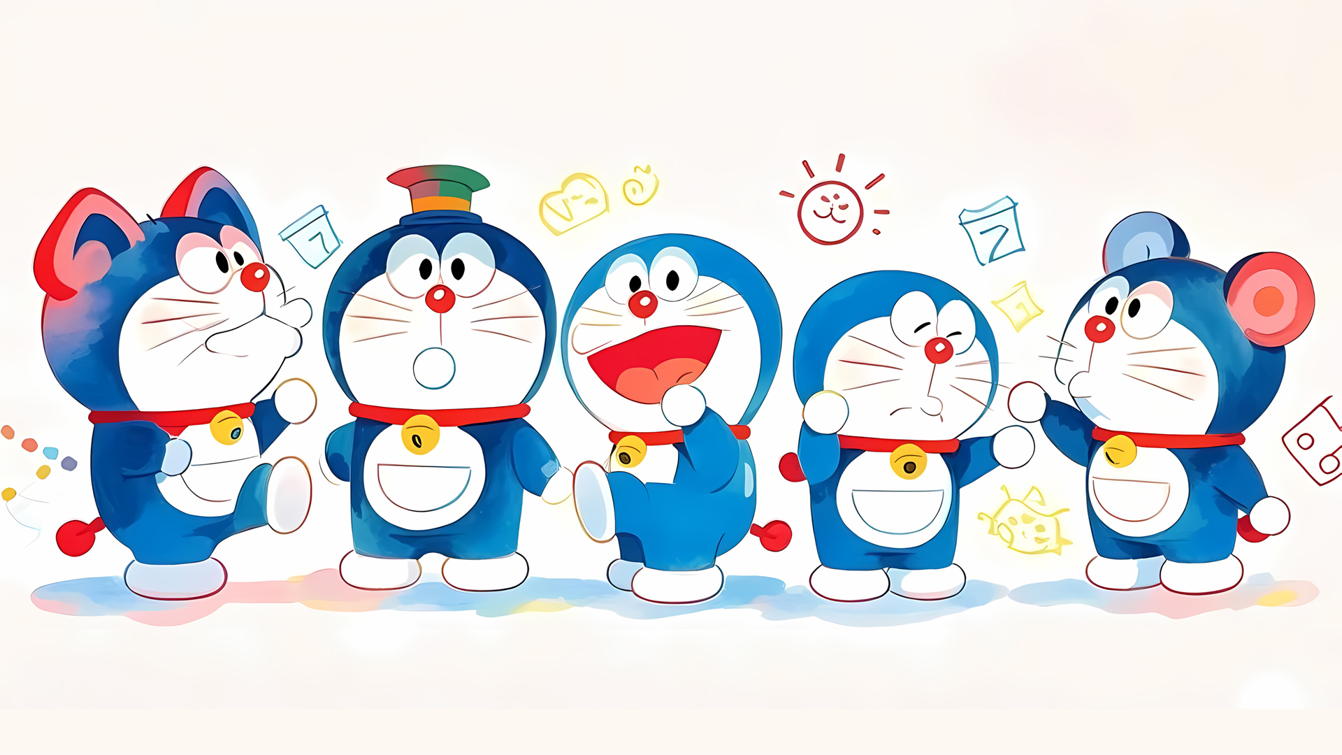 哆啦A梦高清动漫壁纸下载，五款可爱电脑壁纸免费获取