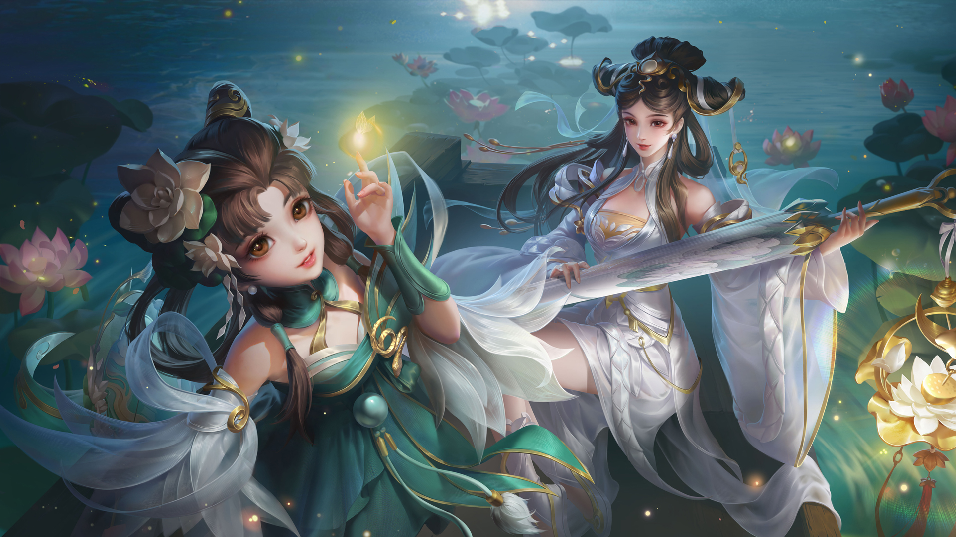 王者荣耀，青白蛇皮肤焕新，精美壁纸免费下载，电脑游戏背景随心换