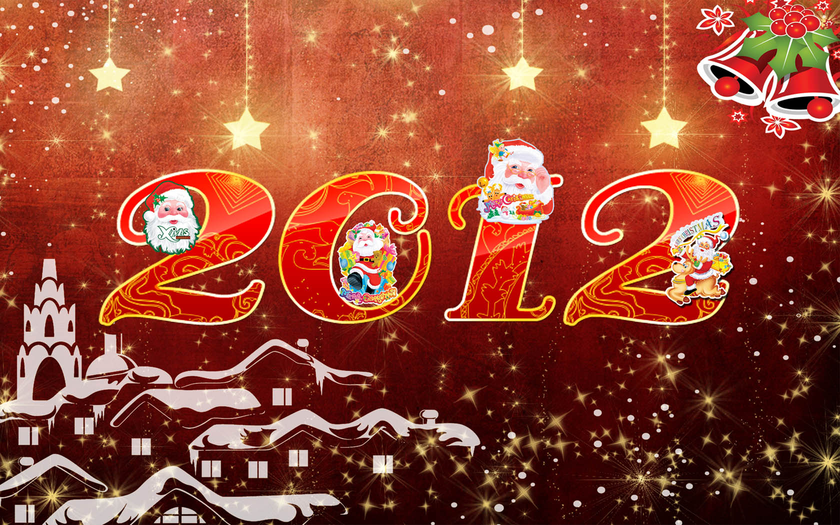 2012迎新年庆圣诞，精选节日壁纸，免费电脑桌面美化下载
