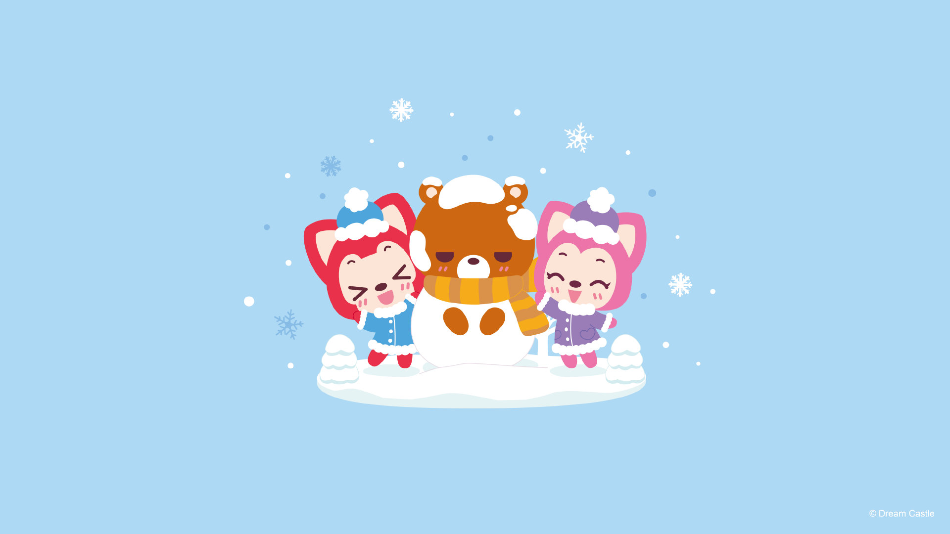 阿狸大雪节日动漫壁纸，免费高清电脑壁纸下载专区
