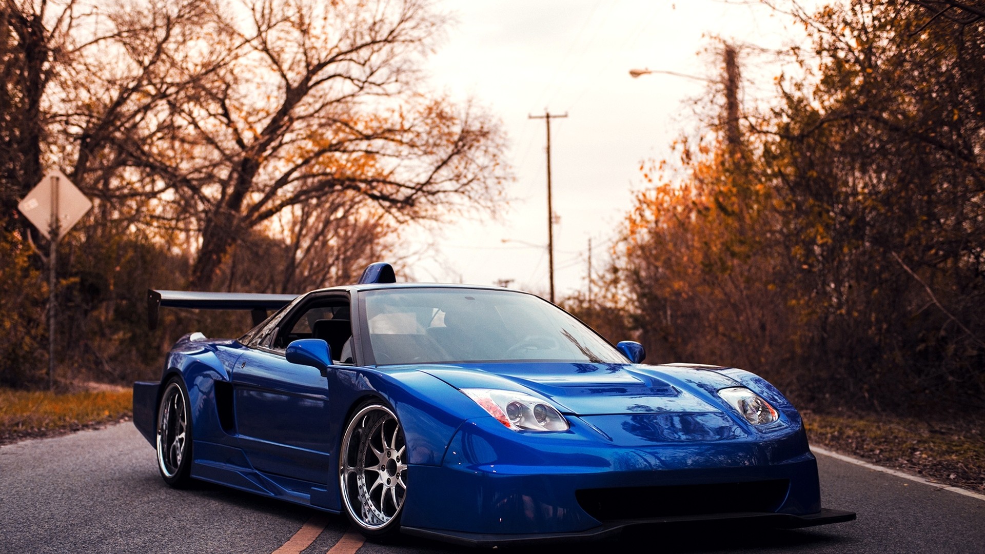 讴歌,NSX,调优,JDM,蓝色汽车,壁纸