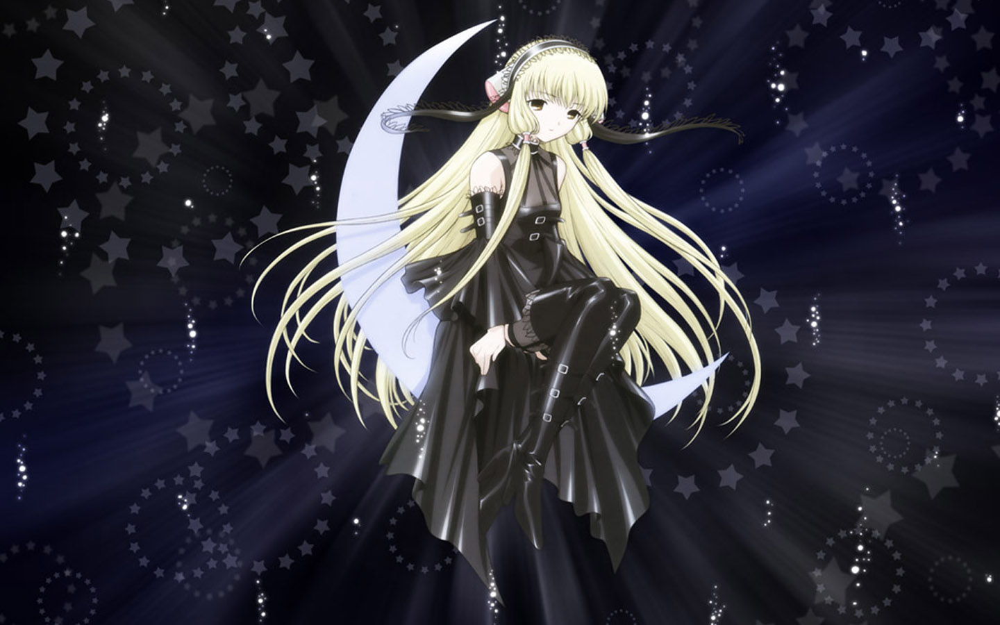 星月女孩桌面背景