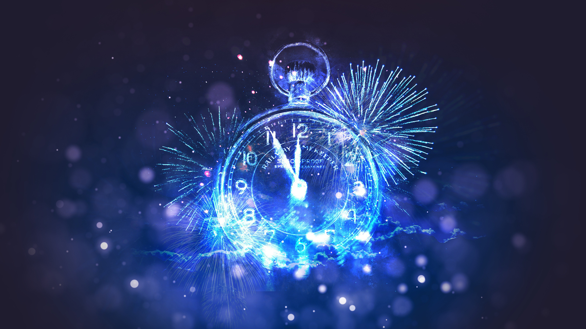2022新年快乐，璀璨烟花倒计时壁纸，免费下载节日电脑背景！