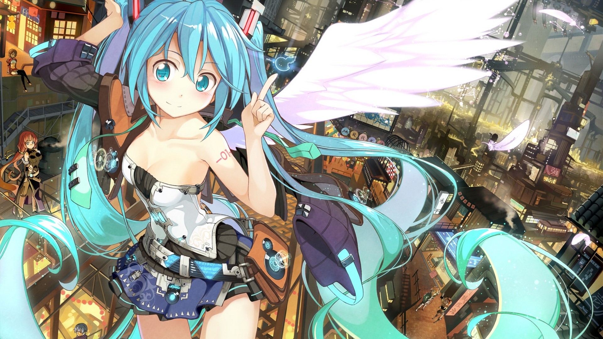 初音未来天使街渡，精选可爱动漫桌面壁纸，免费下载尽享！