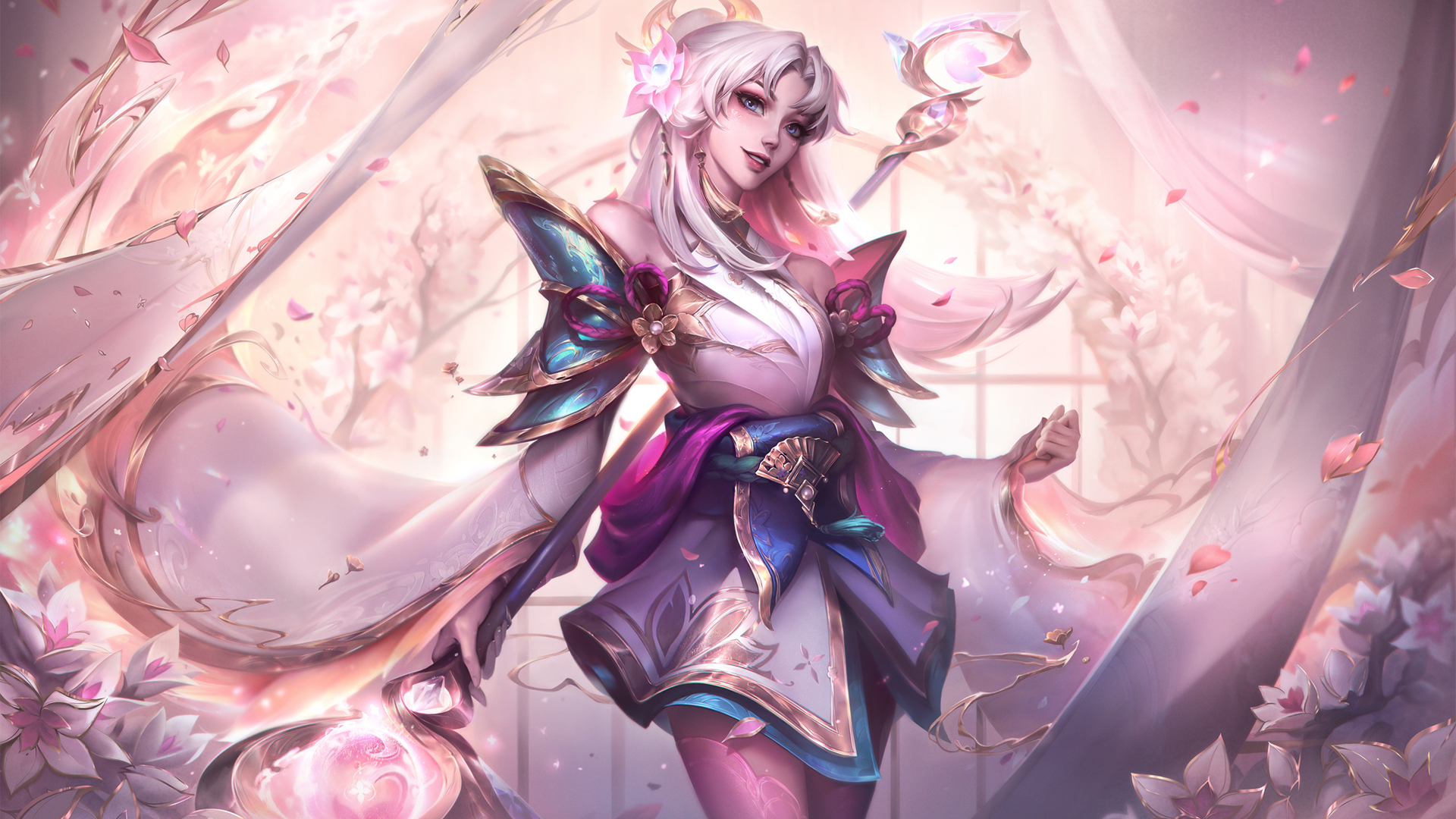 至臻灵魂莲华拉克丝LOL英雄联盟电脑壁纸，免费下载