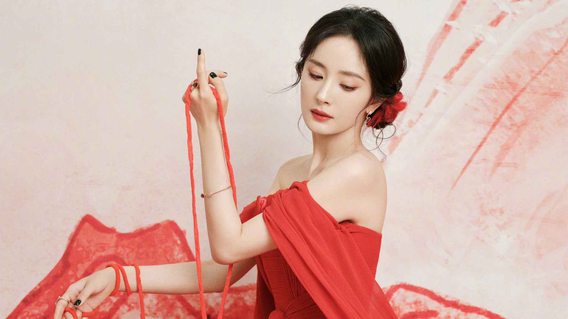 涂山红红杨幂美照，免费小红娘桌面壁纸，一键下载装点电脑