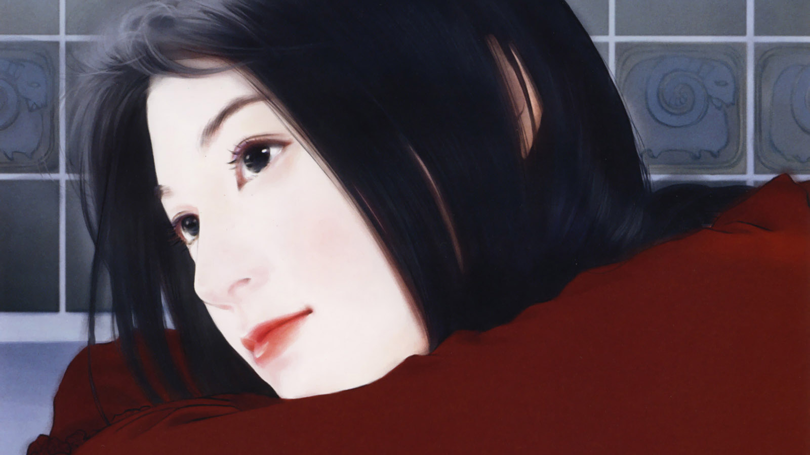陈淑芬插画美女桌面背景