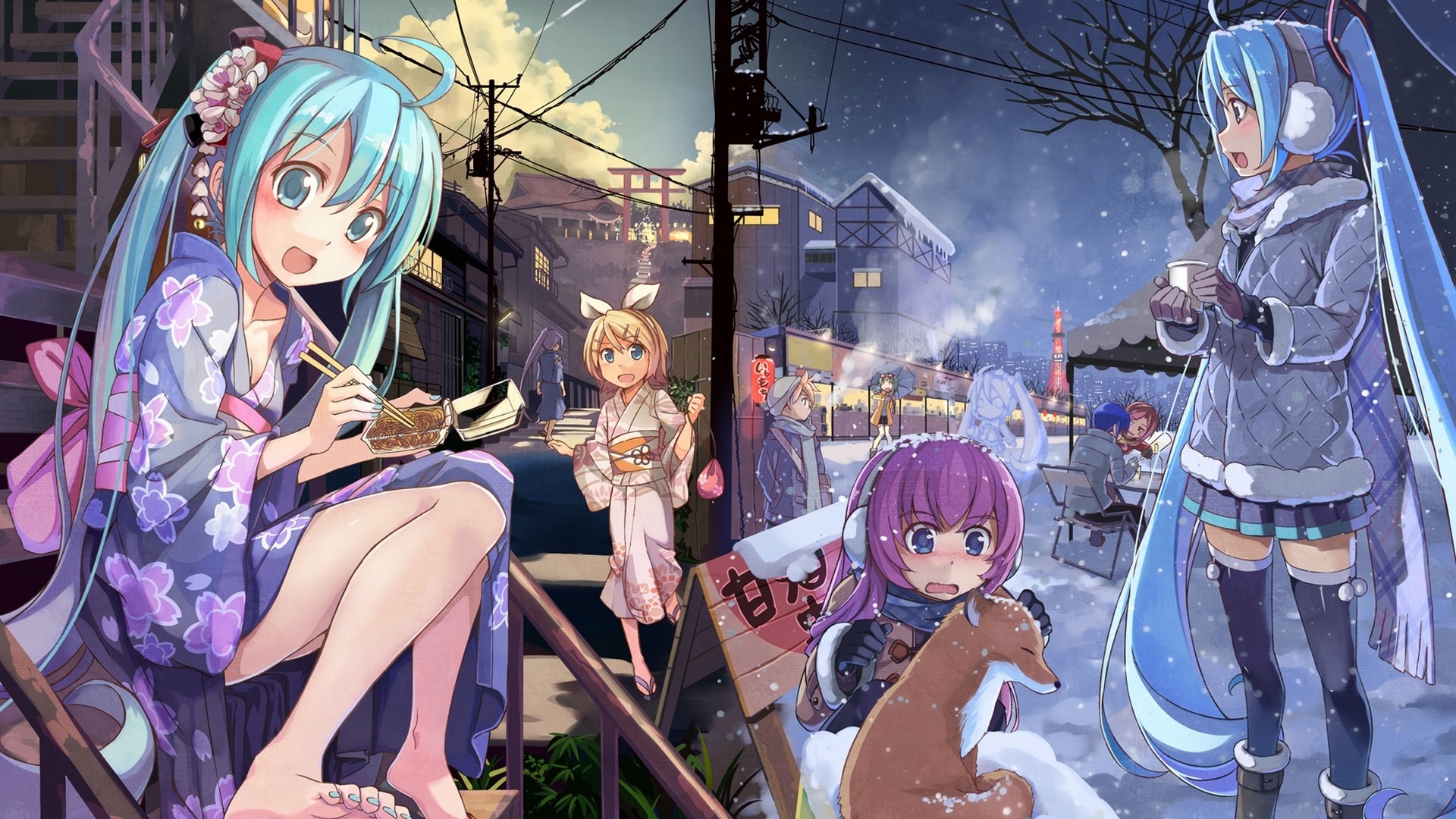 冬日初音，唯美女孩动漫壁纸，免费下载装点你的桌面