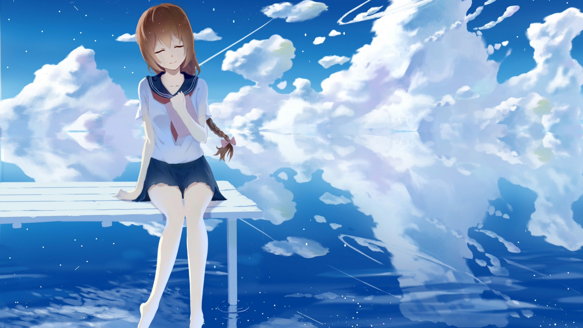 梦幻诗篇与少女倩影，绝美动漫桌面壁纸，免费下载畅享