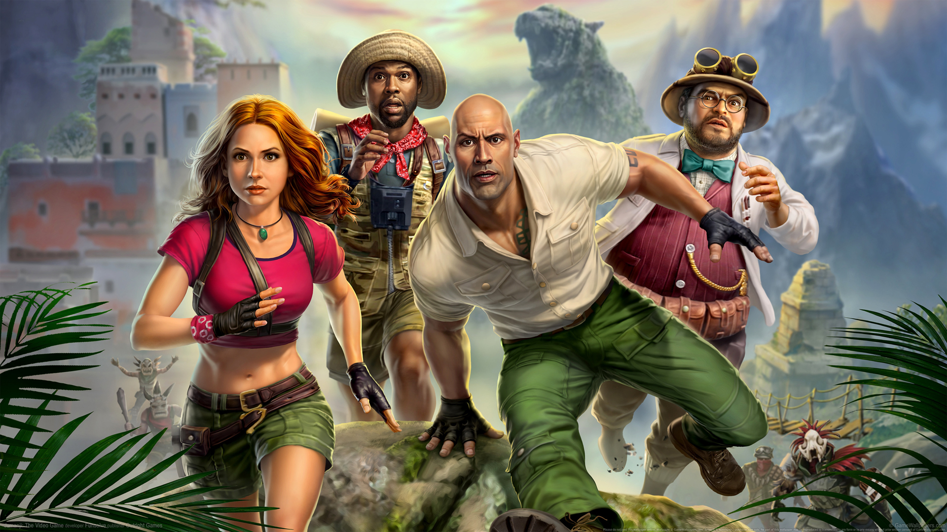 《勇敢者游戏，Jumanji电玩版》2K精美壁纸，免费电脑壁纸下载