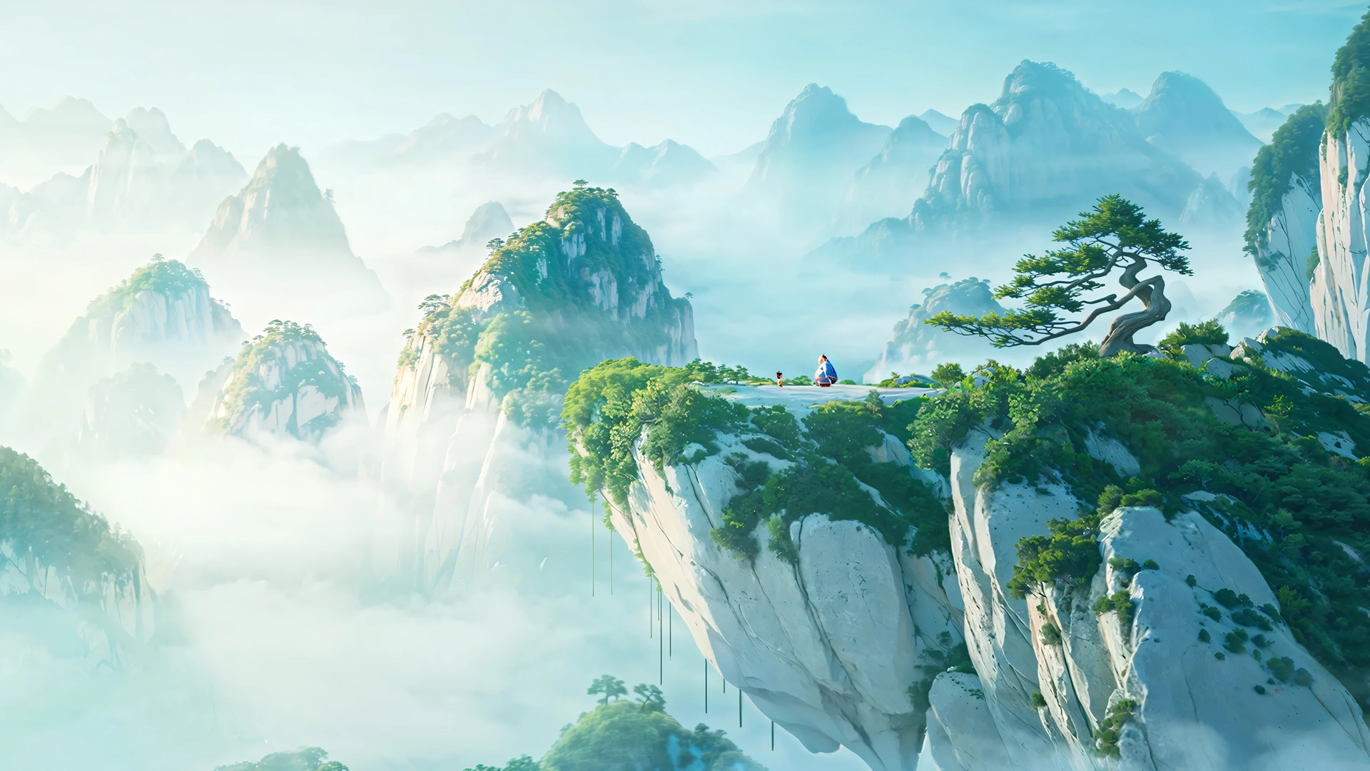 哪吒魔童闹海唯美风景剧照，免费电脑壁纸下载