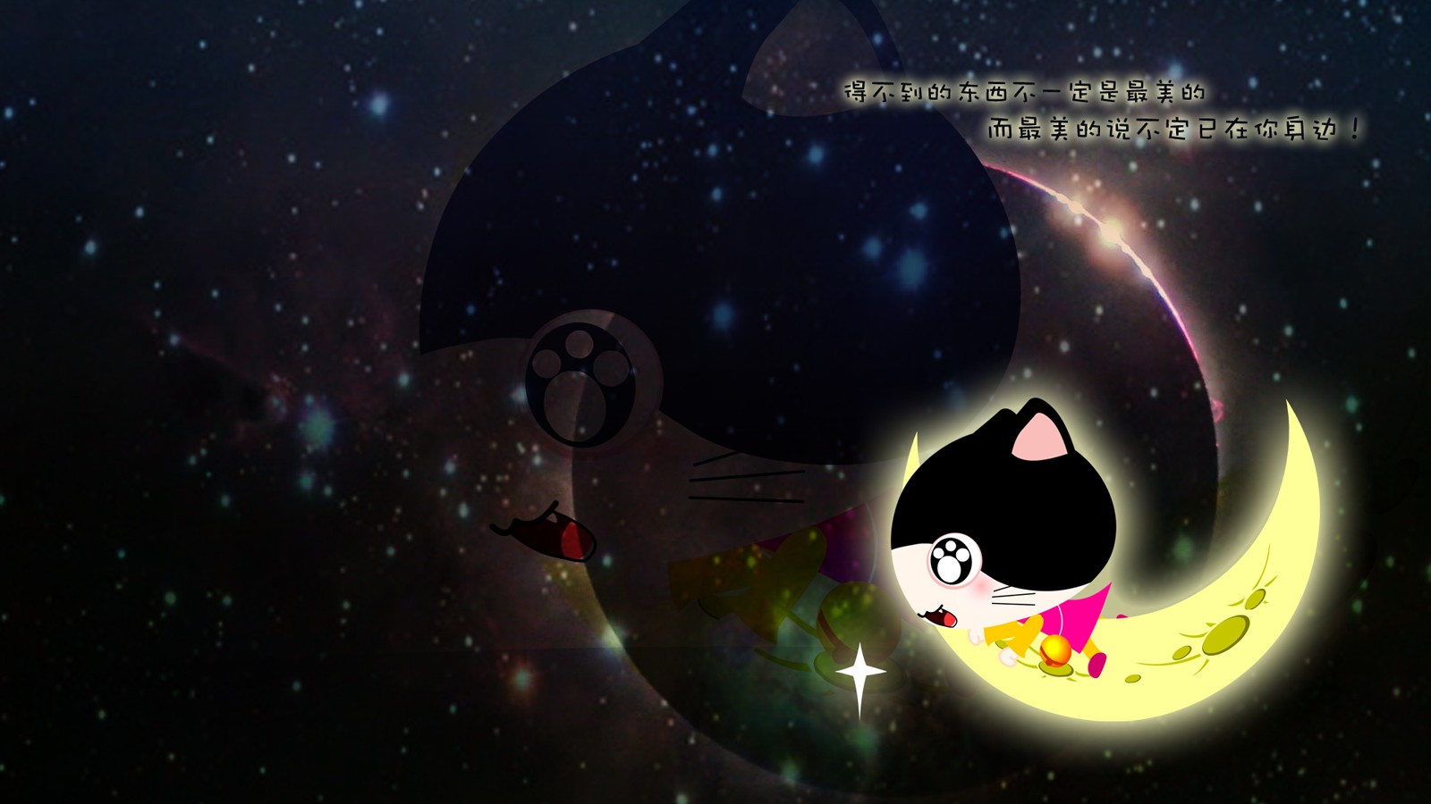 绝美猫咪伴你左右，免费动漫壁纸，一键下载装点你的电脑桌面