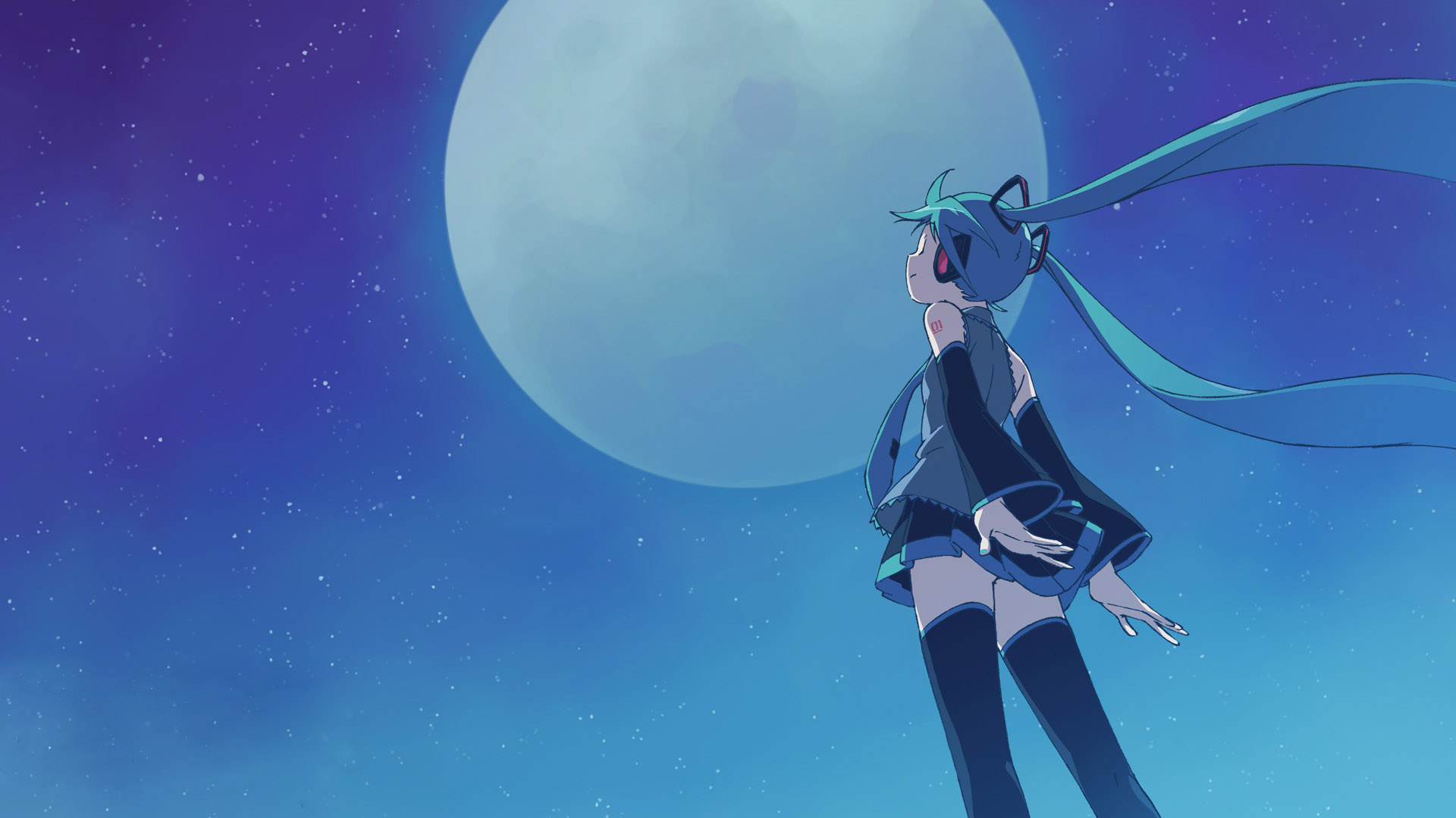 仰望星空的MM壁纸