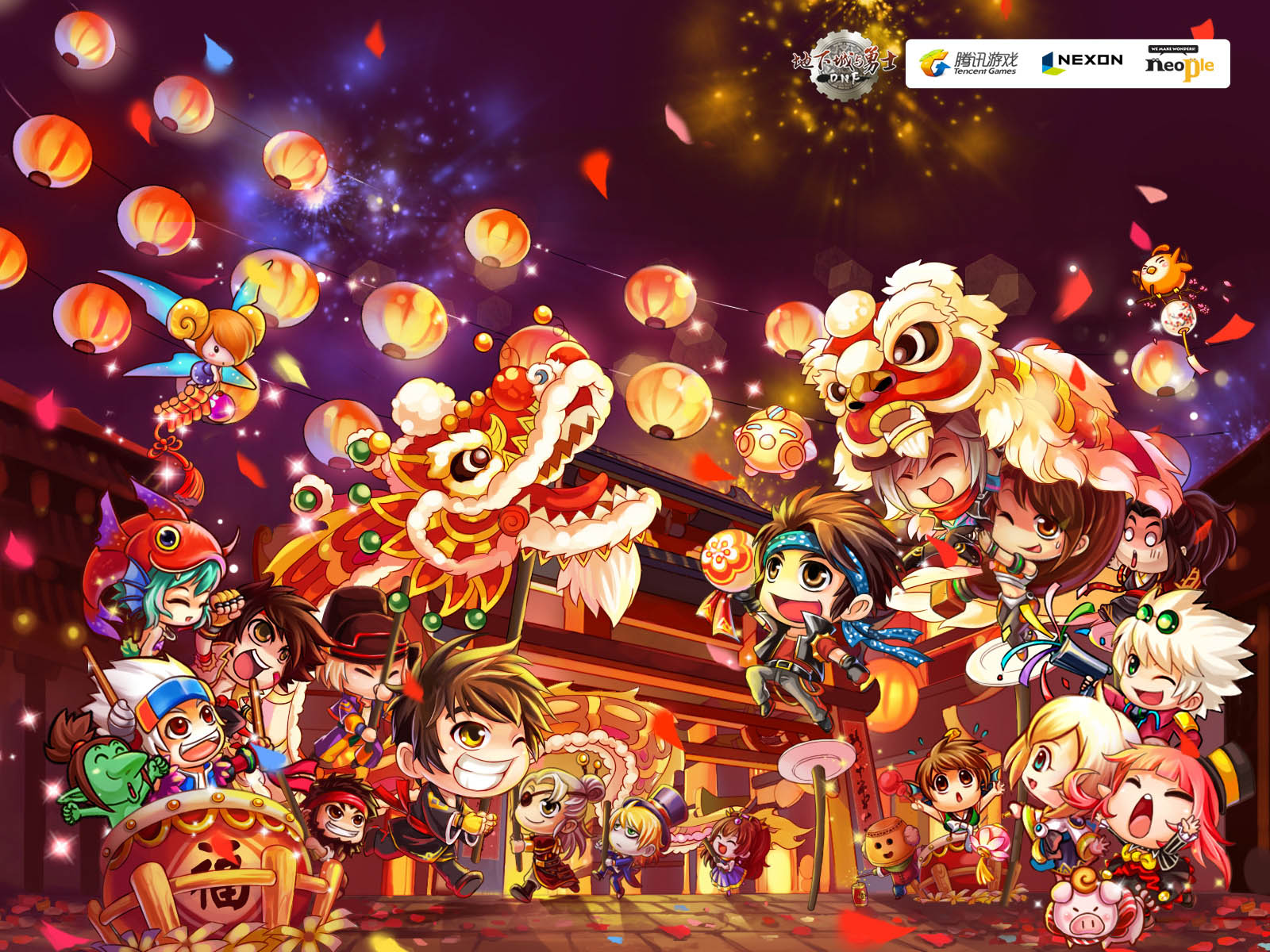 地下城与勇士DNF 2012春节限定壁纸，免费高清电脑桌面背景下载